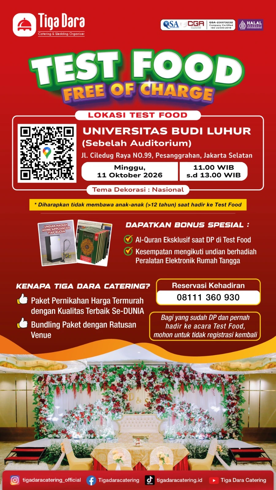 Test Food Tiga Dara Catering di Budiluhur
