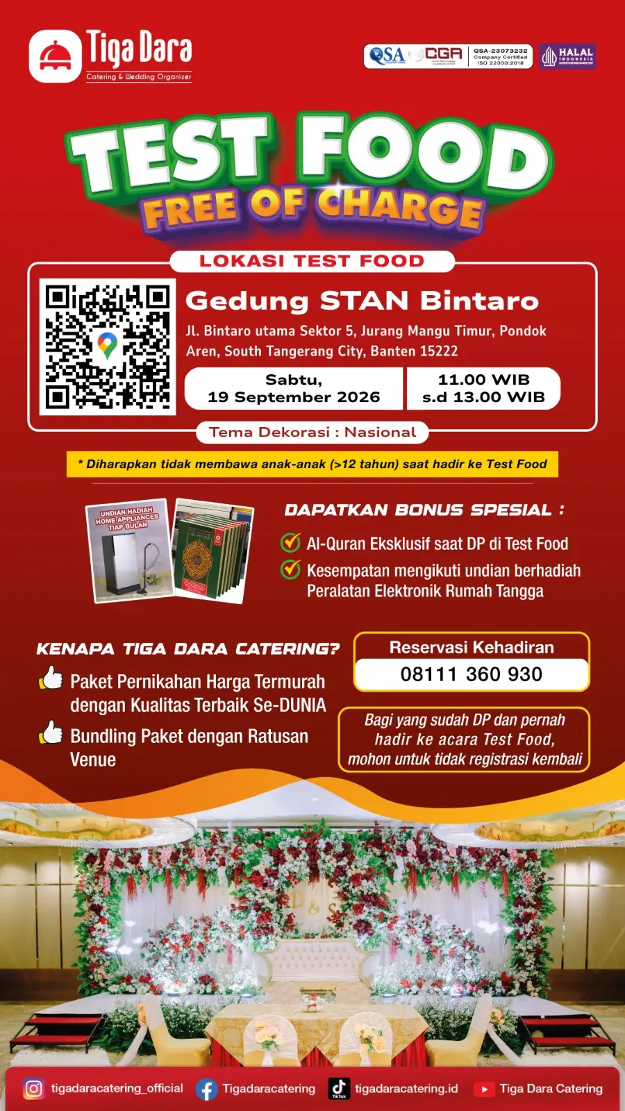 Test Food Tiga Dara Catering di Stan Bintaro