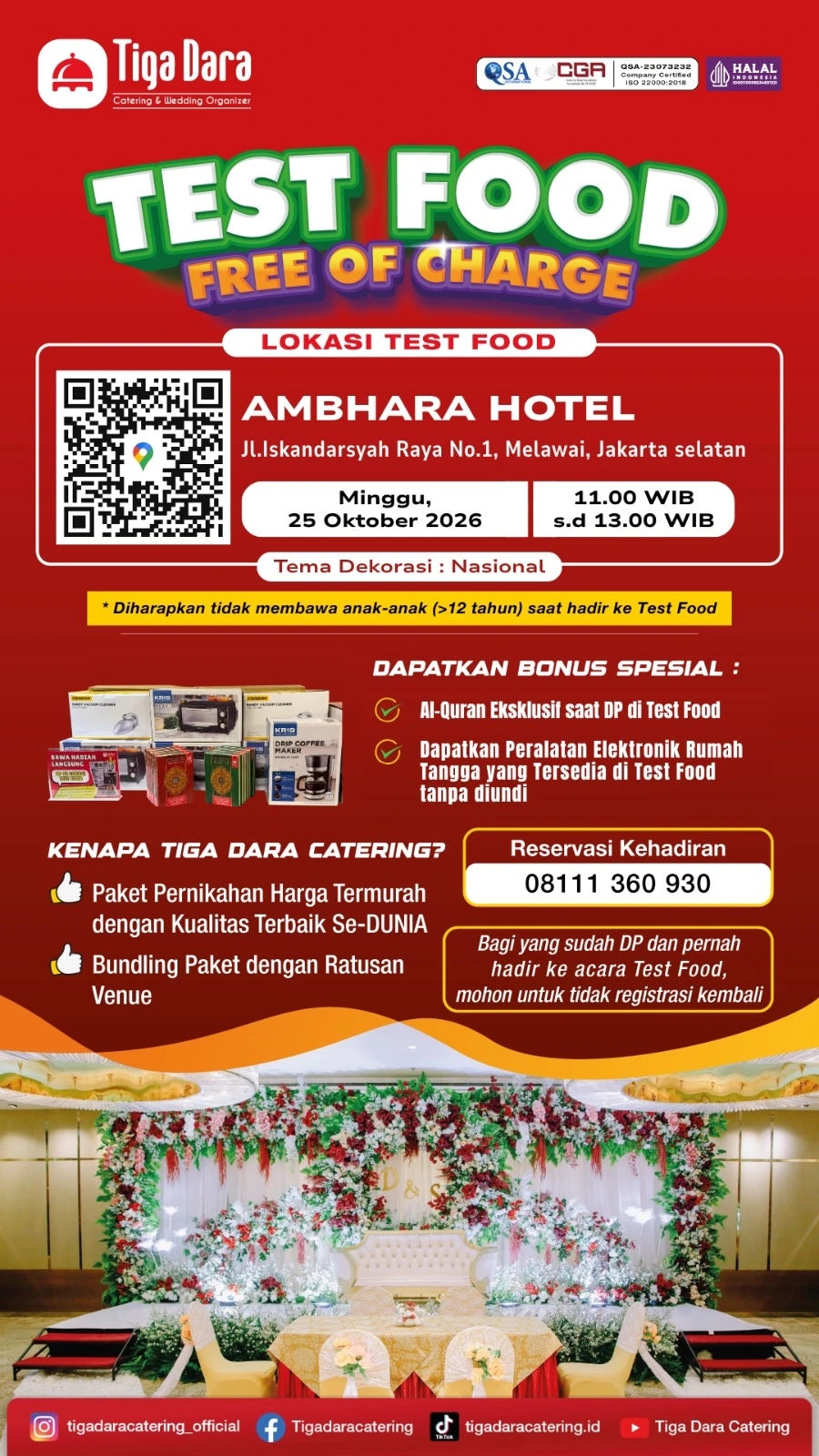 Test Food Tiga Dara Catering di Ambhara